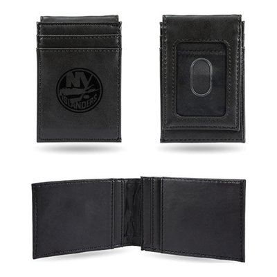 NY Islanders Black Faux Leather Front Pocket Wallet