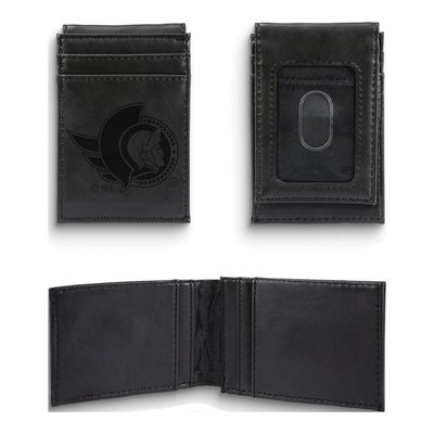 Ottawa Senators Black Faux Leather Front Pocket Wallet