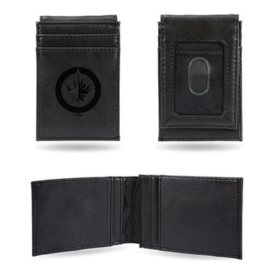 NHL Winnipeg Jets Black Faux Leather Front Pocket Wallet