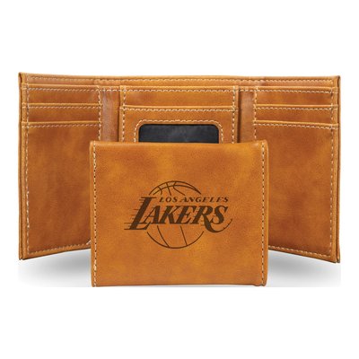 NBA LA Lakers Brown Faux Leather Trifold Wallet