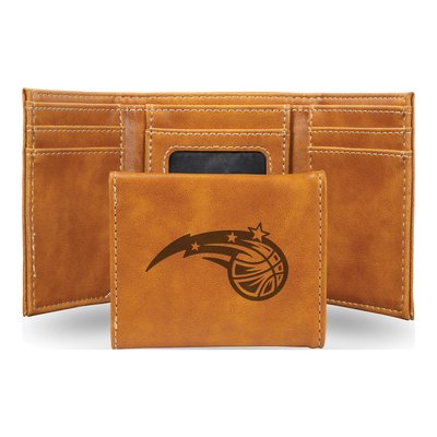 Orlando Magic Brown Faux Leather Trifold Wallet