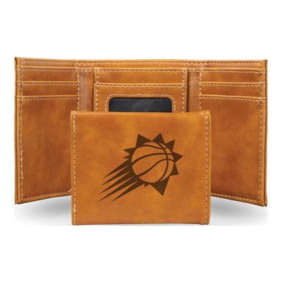 Phoenix Suns Brown Faux Leather Trifold Wallet
