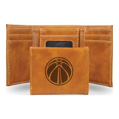 Washington Wizards Brown Faux Leather Trifold Wallet