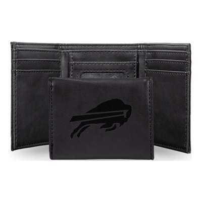 Buffalo Bills Black Faux Leather Trifold Wallet