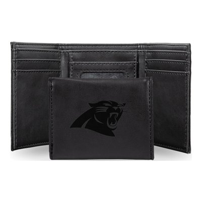 Carolina Panthers Black Faux Leather Trifold Wallet