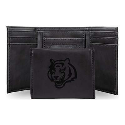 Cincinnati Bengals Black Faux Leather Trifold Wallet