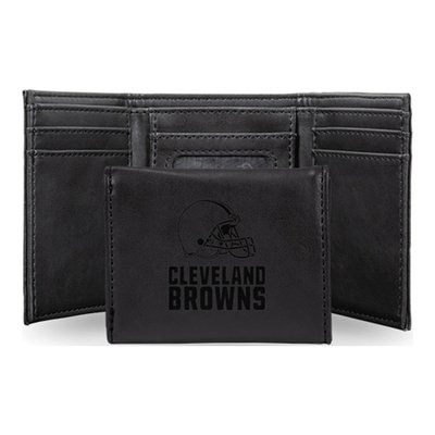 NFL Cleveland Browns Black Trifold Wallet