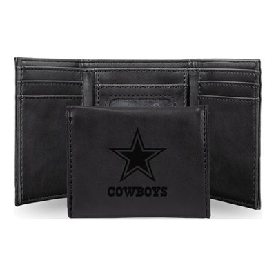 Dallas Cowboys Black Faux Leather Trifold Wallet