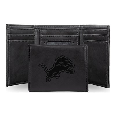 Detroit Lions Black Faux Leather Trifold Wallet