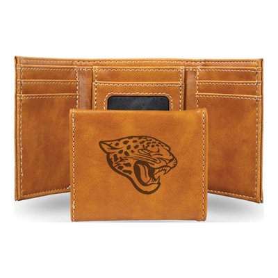 Jacksonville Jaguars Brown Faux Leather Trifold Wallet