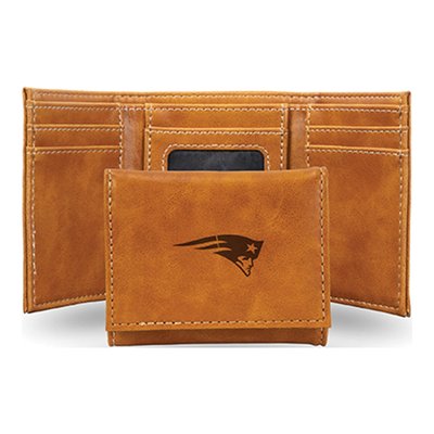 NFL New England Patriots Brown Trifold Wallet
