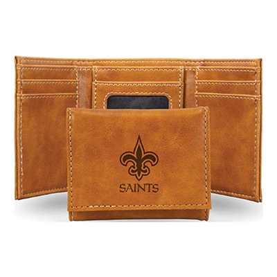 New Orleans Saints Brown Faux Leather Wallet