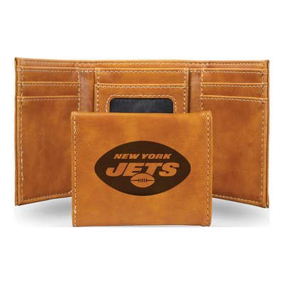 NFL New York Jets Brown Trifold Wallet