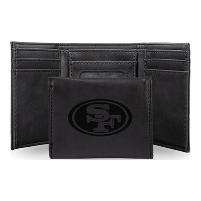 San Francisco 49ers Black Faux Leather Trifold Wallet