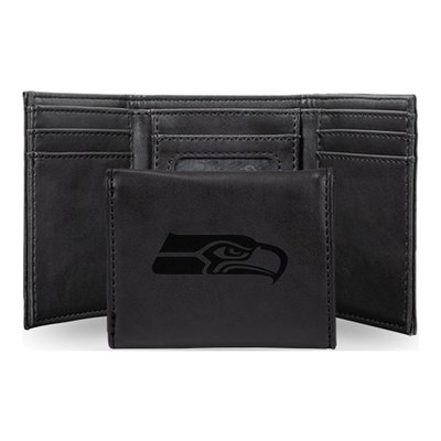 Seattle Seahawks Black Trifold Wallet