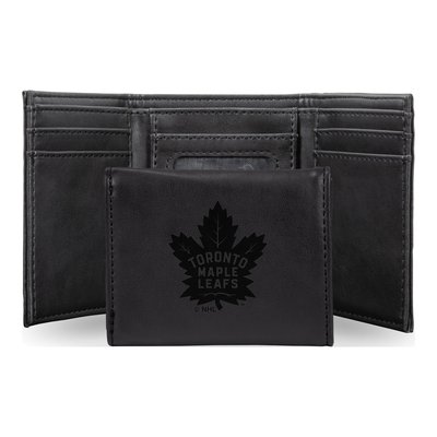 Toronto Maple Leafs Black Faux Leather Trifold Wallet