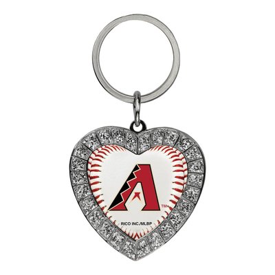Arizona Diamondbacks Rhinestone Heart Key Ring