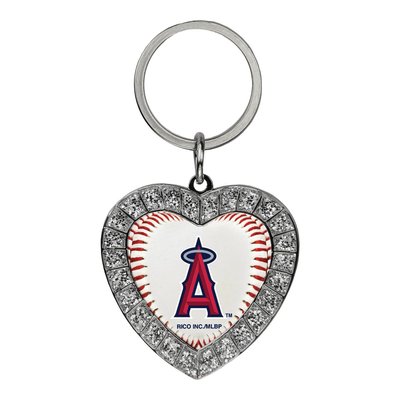 LA Angels Rhinestone Heart Key Ring