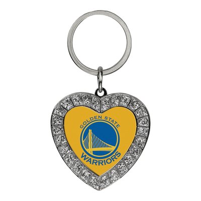 Golden State Warriors Rhinestone Heart Key Ring