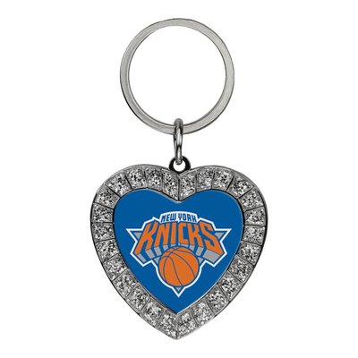 NY Knicks Rhinestone Heart Key Ring