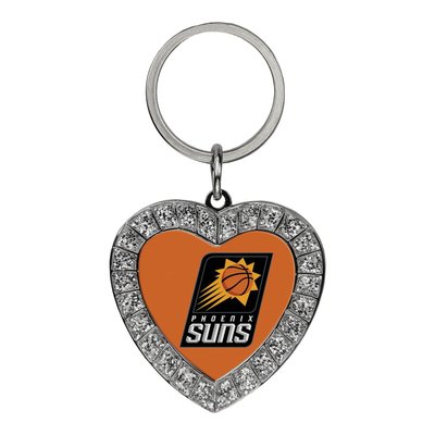 Phoenix Suns Rhinestone Heart Key Ring