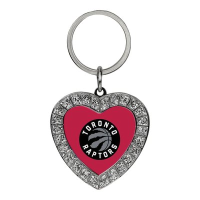 Toronto Raptors Rhinestone Heart Key Ring