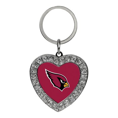 NFL Arizona Cardinals Rhinestone Heart Key Ring