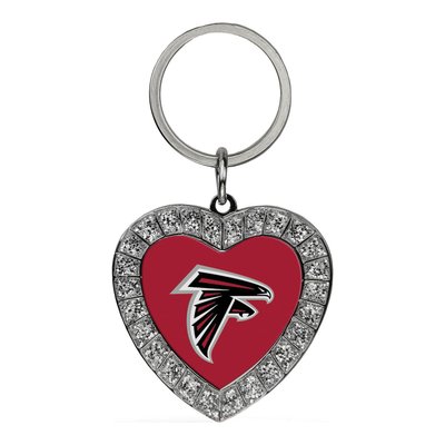 Atlanta Falcons Rhinestone Heart Key Ring
