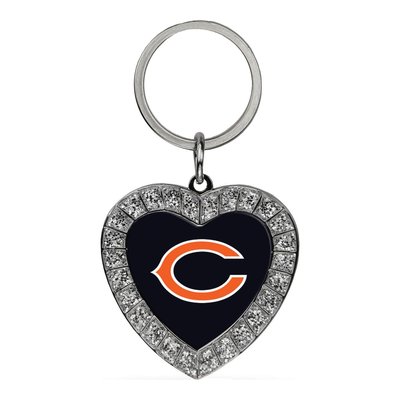 Chicago Bears Rhinestone Heart Key Chain