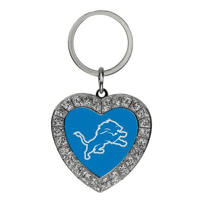 Detroit Lions Rhinestone Heart Key Chain
