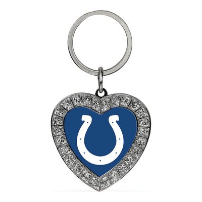 Indianapolis Colts Rhinestone Heart Key Chain