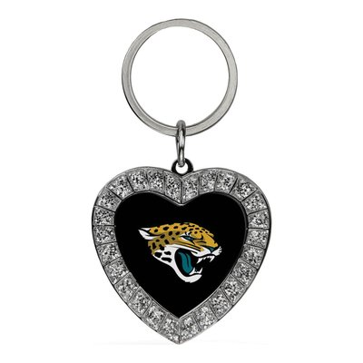 Jacksonville Jaguars Rhinestone Heart Key Ring