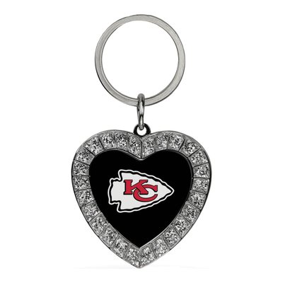 Kansas City Chiefs Rhinestone Heart Key Ring