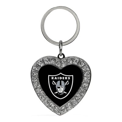 Las Vegas Raiders Rhinestone Heart Key Ring