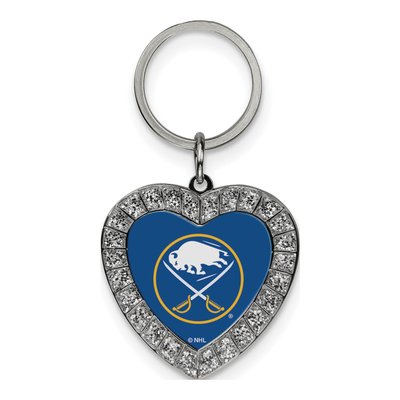 NHL Buffalo Sabres Rhinestone Heart Key Ring