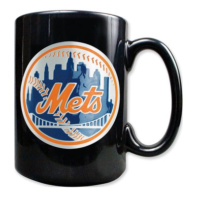 MLB New York Mets Black Ceramic Mug