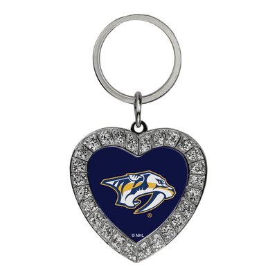 Nashville Predators Rhinestone Heart Key Ring