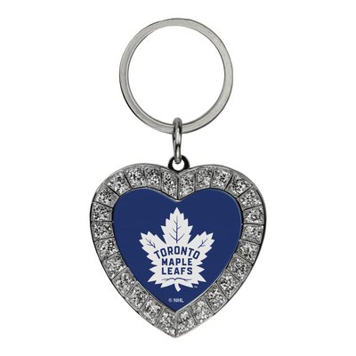 Toronto Maple Leafs Rhinestone Heart Key Ring
