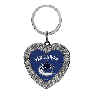 NHL Vancouver Canucks Rhinestone Heart Key Ring