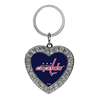 NHL Washington Capitals Rhinestone Heart Key Ring