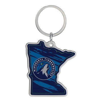 NBA Minnesota Timberwolves State-Shaped Key Ring