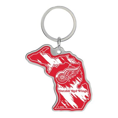 Detroit Red Wings Michigan State Key Ring