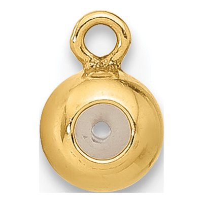 14K Gold Filled Silicone Bead Finding w/Ring – view 2