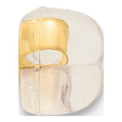 Four Leaf Clover Silicone Gold Filled Earring Backs – view 2