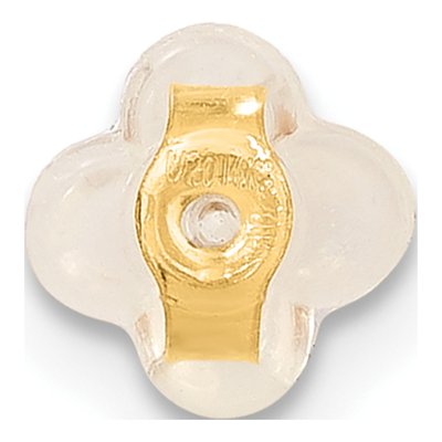Four Leaf Clover Silicone Gold Filled Earring Backs