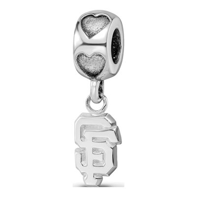 San Francisco Giants Sterling Silver Heart Bead – view 3