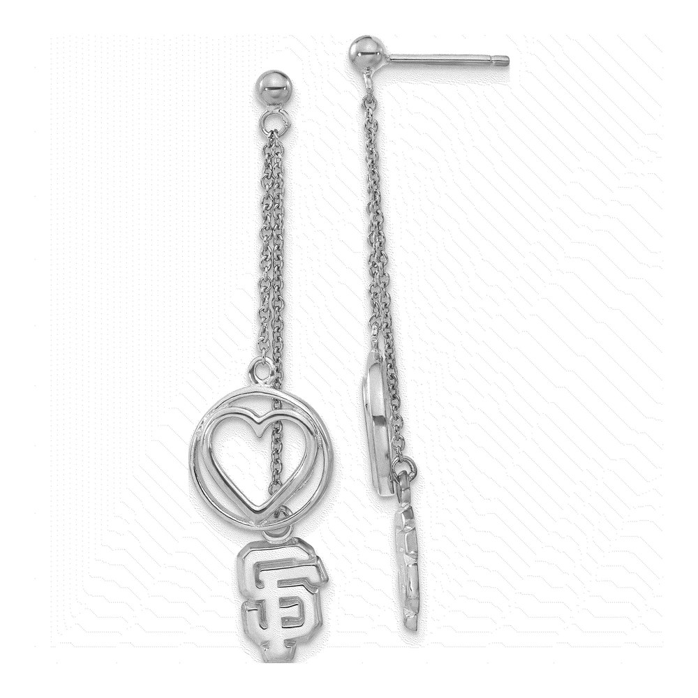 SF Giants Heart Dangle Earrings