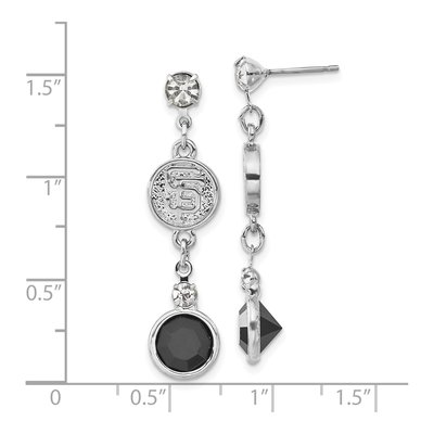 San Francisco Giants Brass Crystal Dangle Earrings – view 3
