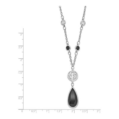 San Francisco Giants Brass Crystal Drop Pendant Necklace – view 2