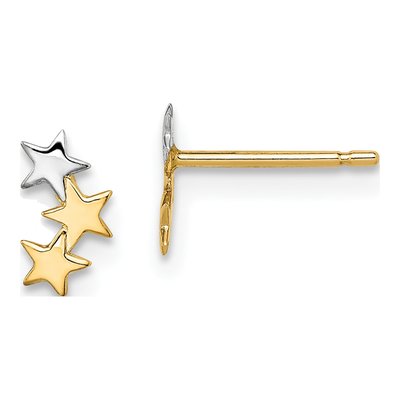 14K Yellow Gold Kids' Star Stud Earrings